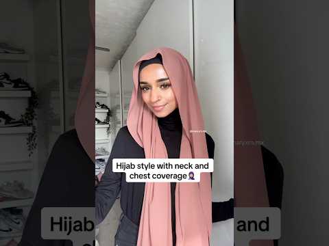 Neck and chest coverage hijab style 🧕🏼 #hijabtutorial #hijabstyle #hijabinspiration #muslimgirl