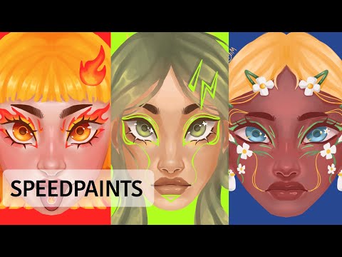 Elemental portraits ☆[Speedpaint]☆ compilation