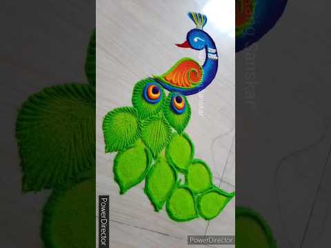 #SwamiRangSanskarrangoli | Diwali rangoli special | #Peacock rangoli design | #shorts #viralshorts