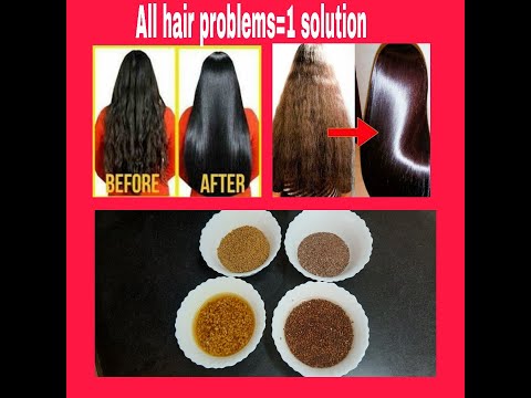 Fastest Hair growth and stop hair-fall with fenugreek seed and flexseed gel 100% results