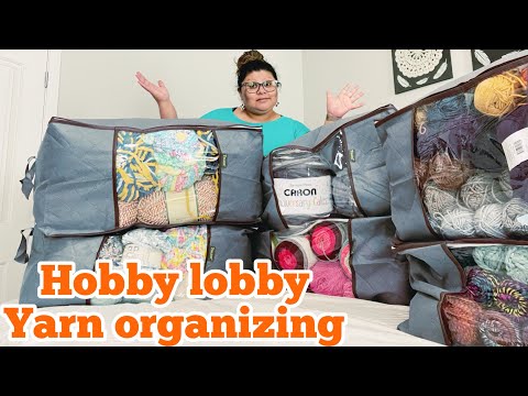 Hobby lobby yarn organization & Amazon find for my yarn #crochet #amazonfinds #amazon #hobbylobby