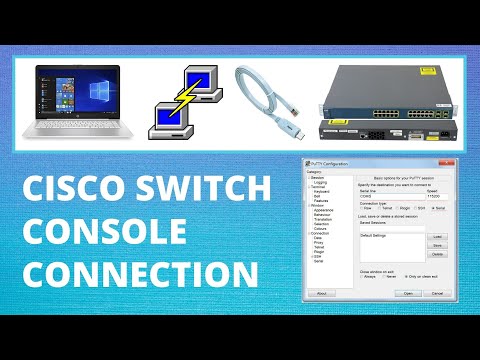 How to connect to Cisco Switch using Console Cable via PuTTY? (with English subtitles)