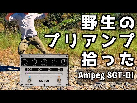 【河原で拾った】エフェクターボードを作ろう第1弾！Ampeg SGT-DI！最強プリアンプを弾いてみた！【偶然】