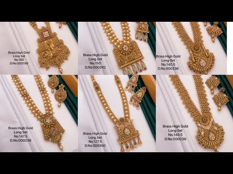 Temple design long necklace/Rajwadi long haar/High brass jewellery/Latest design bridal jewellery