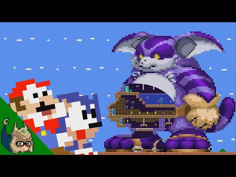 Mario and Sonic vs the GIANT Big the Cat MAZE (Mario Cartoon Animation)