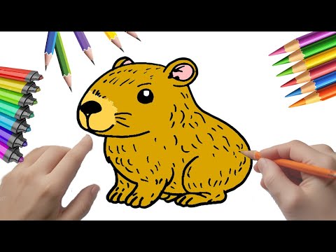 Cómo dibujar un capibara bebé Tutorial fácil y divertido