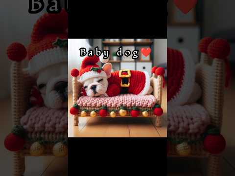 Baby dog crochet ideas#cute puppy barking#4kviral #shorts