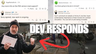 Arma Reforger Developer Q&A - (1.3 Update, PS5 Mods & Arma 4 Insights)