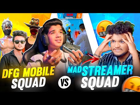 😨DFG MOBILE📱 SQUAD HAKKER🤬GAMEPLAY | MAD STREAMER😭| 4 VS 4🔥| FREE FIRE IN TELUGU #dfg #freefire