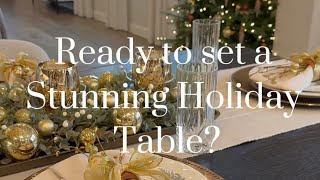 Holiday Table Styling #HolidayTablescape #ChristmasDecor #VintageVibes #HolidayHosting #TableDecor