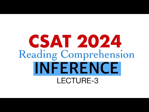 Guaranteed 55+ Marks in *CSAT Comprehension* INFERENCE || Lecture-3