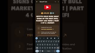 Memefi Video Code| Crypto Gold Rush 2024 | #memefi #memeficoin #airdrop #tap2earn