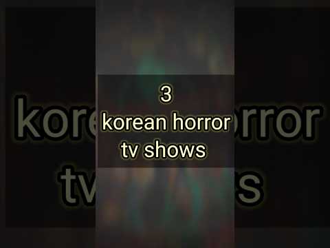 3 korean horror tv shows #shorts