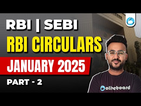 RBI Circulars | January 2025 | Part 2 | RBI Grade B 2025 | RBI Current Affairs