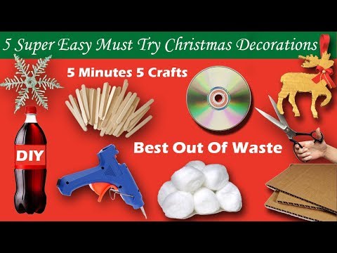 5 Super Easy DIY Must Try Christmas Decorations in 5 minutes