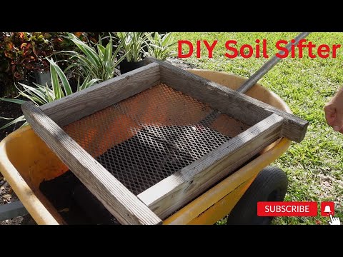 DIY Soil Sifter for your wheelbarrow to get clean soil #landscaping #gardening #sifter