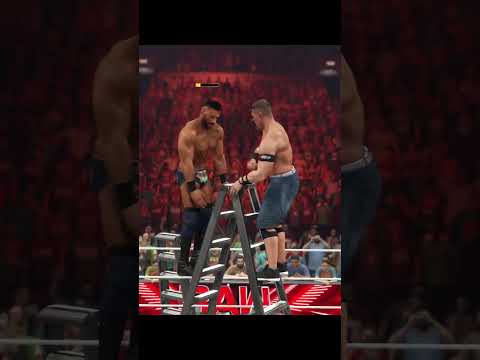 Insane Ladder Match Between John Cena and Jinder Mahal in WWE 2k23 #shorts