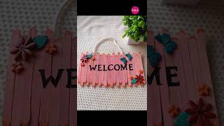 DIY wall hanging #welcome #wallhanging #doorhangings #uthkala #diy #trending #shorts