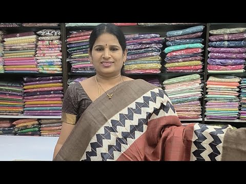 PURE HANDLOOM TUSSAR SAREES|| SRI MANASA SAREES ANANTAPUR RAMNAGAR #trending #fashion #tussarsilk