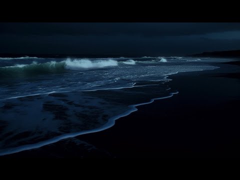 Sleep Soundly with Ocean Waves | Ocean Sounds For Deep Sleeping With A Dark Screen And Rolling Waves