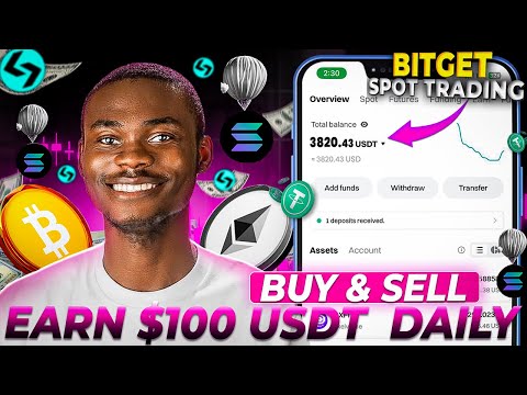 Bitget Tutorial For Beginners: How To SPOT Trade Bitcoin/Crypto and Make $100 daily.