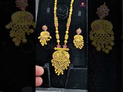 Artificial Long Haram - Gold Long Rani Haar With Price - Antique Rani Haar Design for Wedding Online