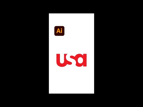 USA Logo Design Illustration - Adobe Illustrator tips #shorts - Design.lk