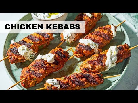 Harissa Chicken Kofta Kebabs | Chicken Kebab Recipe