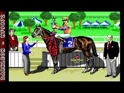 Omni Play Horse Racing © 1989 DesignStar - PC DOS - Gameplay