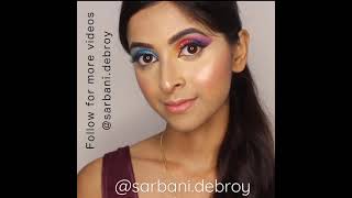 Different eyemakeup #shorts #cuffsnlashes #shystyles #bluesmokeyeye #glittereyemakeup #sarbanidebroy