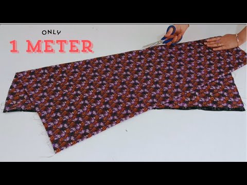 Very Easy Stylish Blouse Cutting and Stitching from Only 1 Meter pattern for beginners