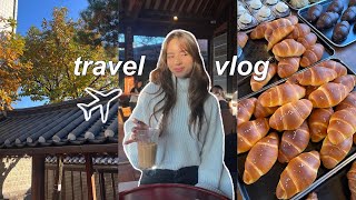 TRAVEL VLOG ✈︎ | pack & prep, 16-hour flight to korea, + what i ate on the plane