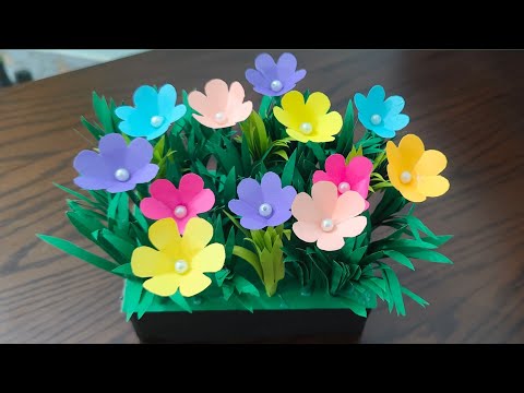 DIY Flower Pot Showpiece | Room Decor Ideas Using Phone Box | Az Art And Craft |