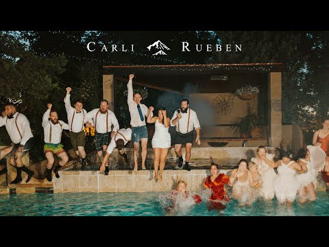 Fun Loving Bride and Groom Jump Into The Pool With All Of Their Wedding Guests! // Carli + Rueben