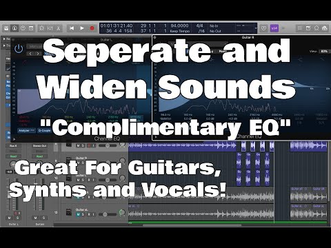 Logic Pro X - How To Separate and Widen Sounds Using 'Complimentary EQ'