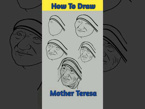 Mother Teresa Drawing 🖌️😱😱#shorts #viral #trending #motherterasa #short