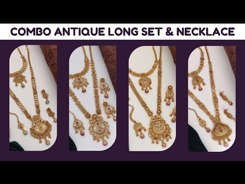 Combo Jewellery Set Online Shopping - Antique Combo Set with Price - Latest Combo Set Design 2024