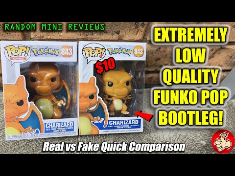 How bad is a $10 Knockoff Charizard FUNKO POP? (Real vs. Fake Unboxing & Comparison)