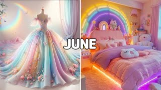 Choose Your Birthday Month and see your Dress and Bedroom💖💝🥳️😍😻 || #trending #viral #video