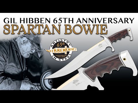 An Incredible Legacy - Gil Hibben 65th Anniversary Spartan Bowie and Display Stand