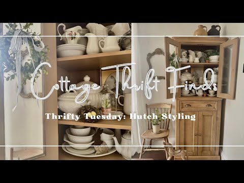 Cottage Thrift Finds | Cottage Style Decor + Hutch Styling