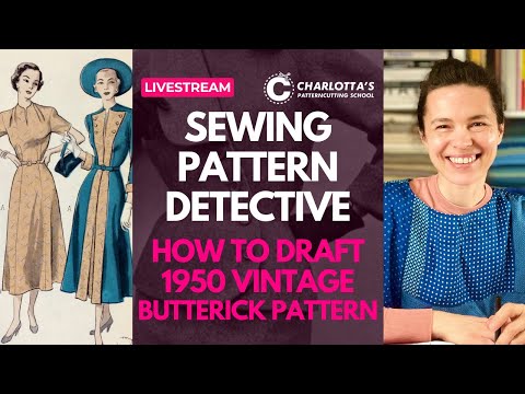 Draft this Vintage  1950s Butterick Sewing  Pattern - How to re-create this style for yourself