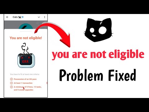 Cats airdrop not eligible problem solve | cats task complete cats airdrop tron transaction