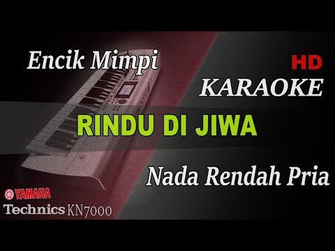 RINDU DI JIWA - ENCIK MIMPI ( NADA RENDAH PRIA ) || KARAOKE