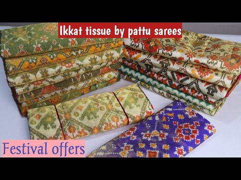 Pochampally sarees | ikkat tissue by silk sarees | pochampally ikkat pattu sarees | #bridalsarees