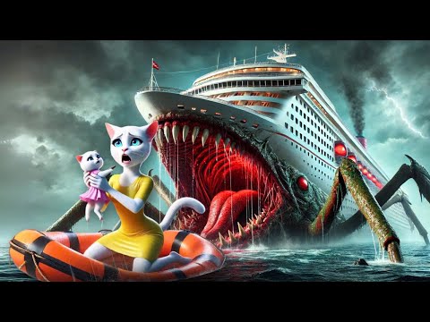 Kitten Travel😻 and the Monster Ship🚢 #cat #ai #catlover #catvideos #cutecat #aicat