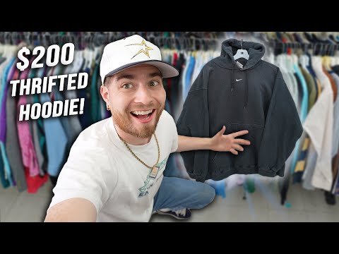 The Rarest Hoodie I've Ever Thrifted! A Trip to the Thrift, Vintage Shopping!