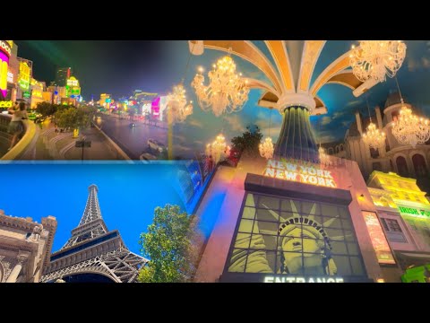 New York Night View and Paris Hotel & Casinos in America | Las Vegas NV