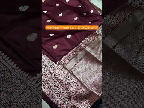 Handloom pure katan silk saree 😱 #handloom #banarsisilksaree #shorts #viral #youtubeshorts