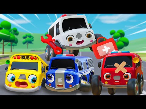 Wheels on the Ambulance Rescue Team | Doctor Car | Nursery Rhymes & Kids Songs - Baby Car Songs TV